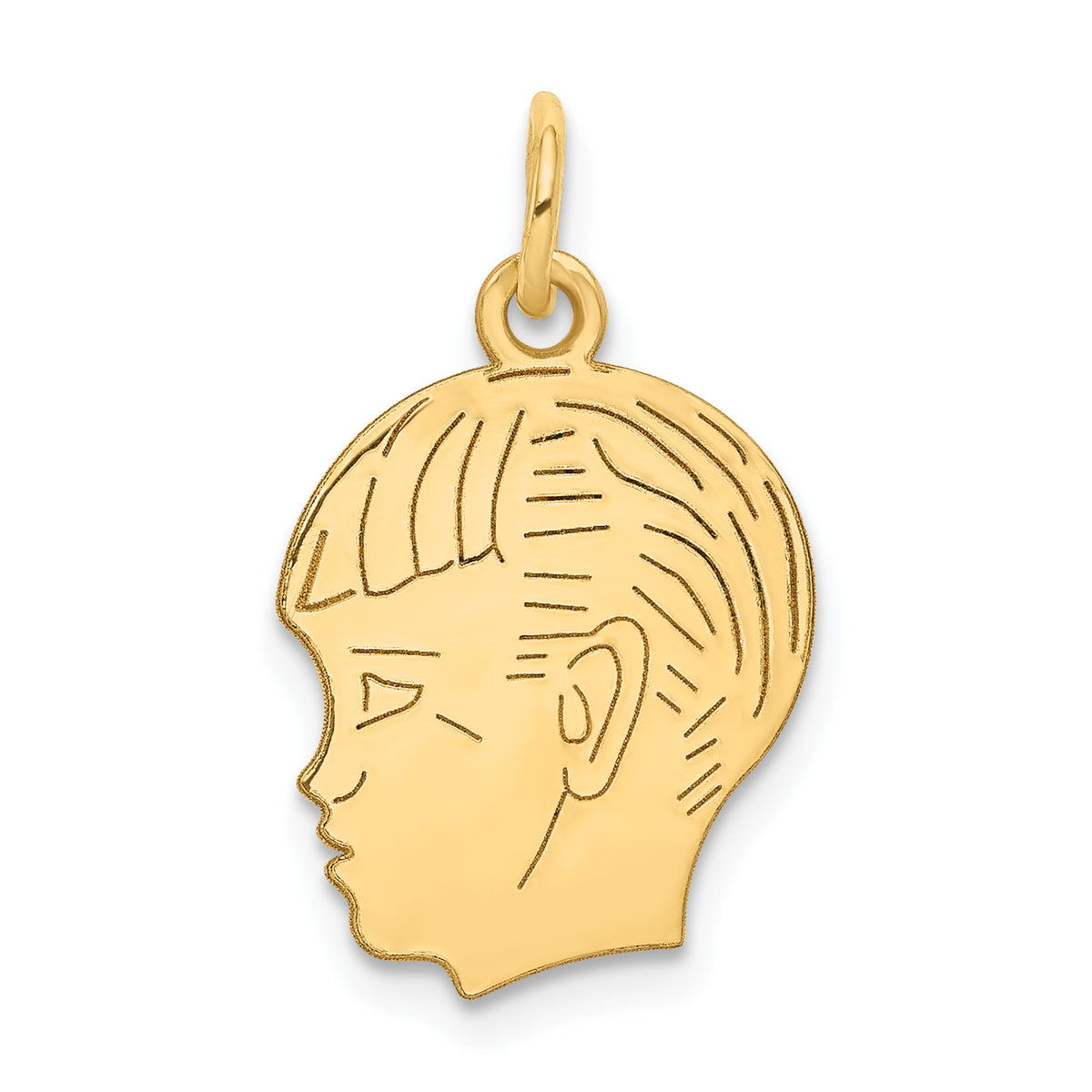 14K Boy Head Charm