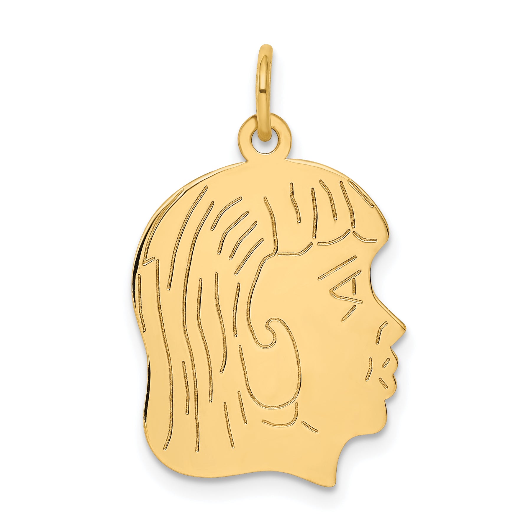 14K Girl Head Charm Main image