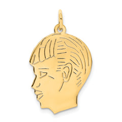 14K Boy Head Charm