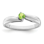14k White Gold 3mm Synthetic Family Jewelry Ring