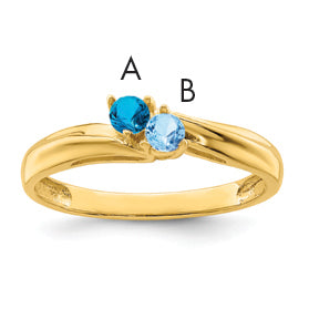 14k Synthetic Family Jewelry Ring