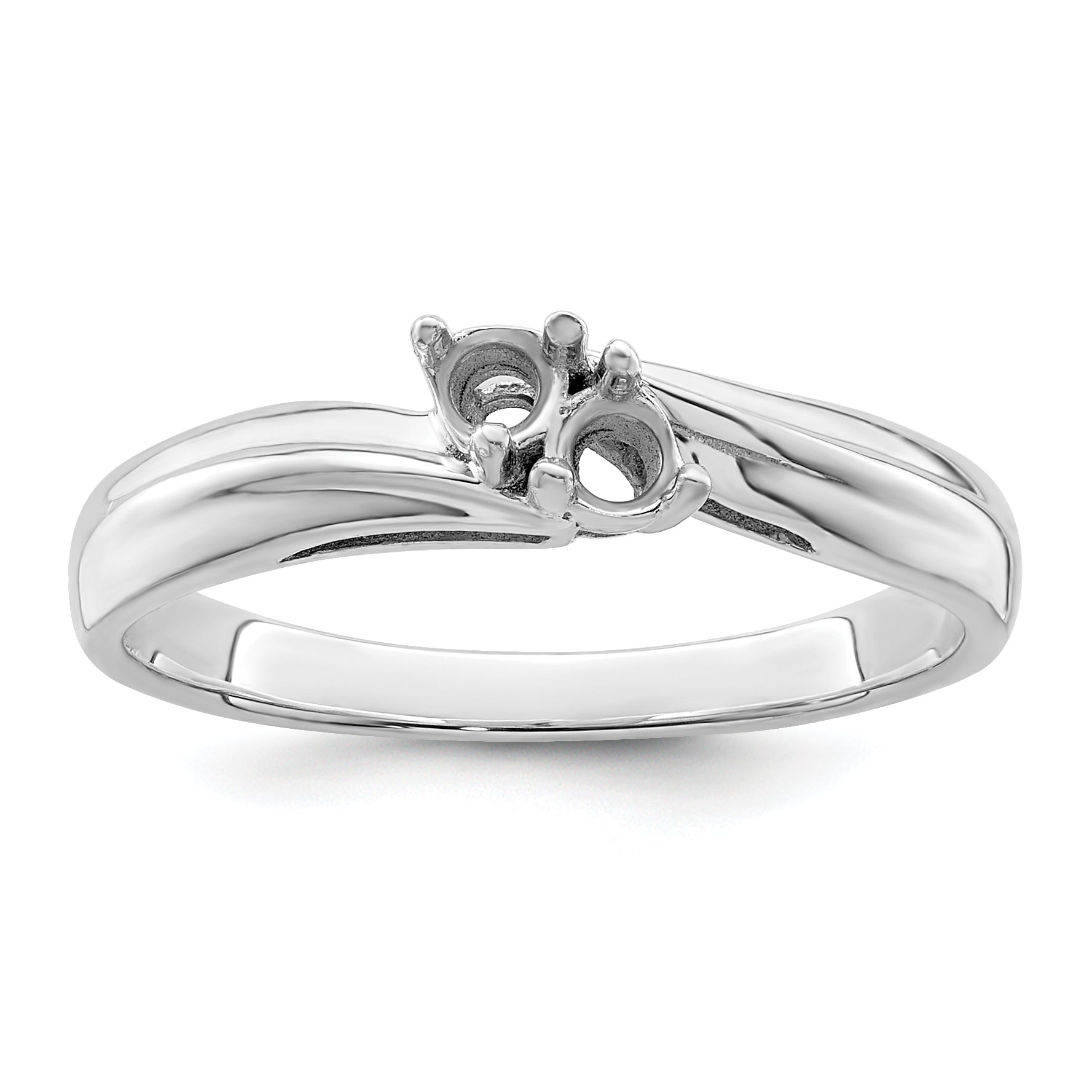 14k White Gold Family Jewelry Ring - 7 / Genuine