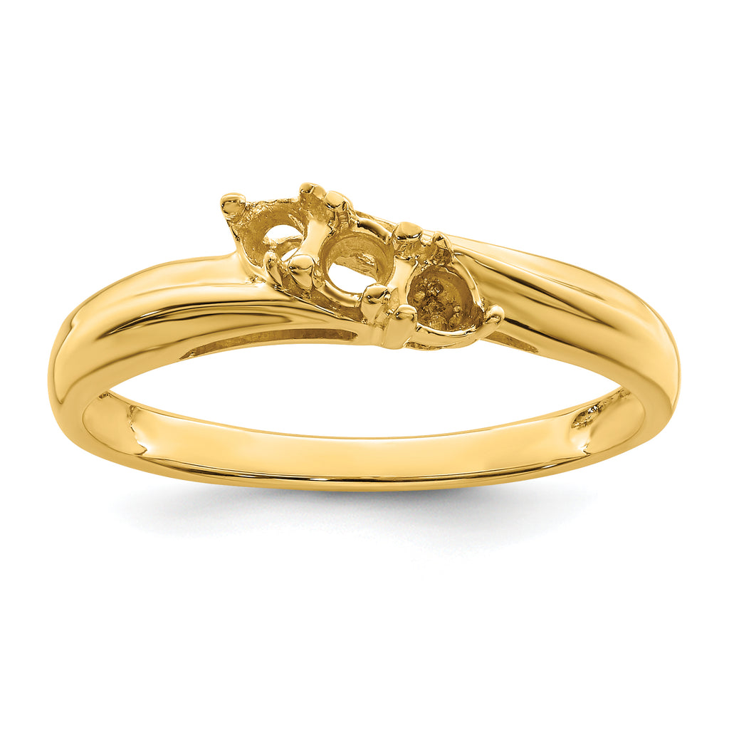 14k Genuine 3 Stone Mother's Ring - 7 / Genuine