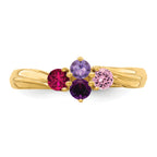 14k Genuine 4 Stone Mother's Ring - 7 / Genuine
