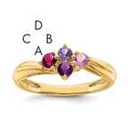 14k Synthetic Family Jewelry Ring