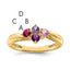 14k Synthetic Family Jewelry Ring