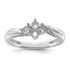 14k White Gold Family Jewelry Ring - 7 / Genuine