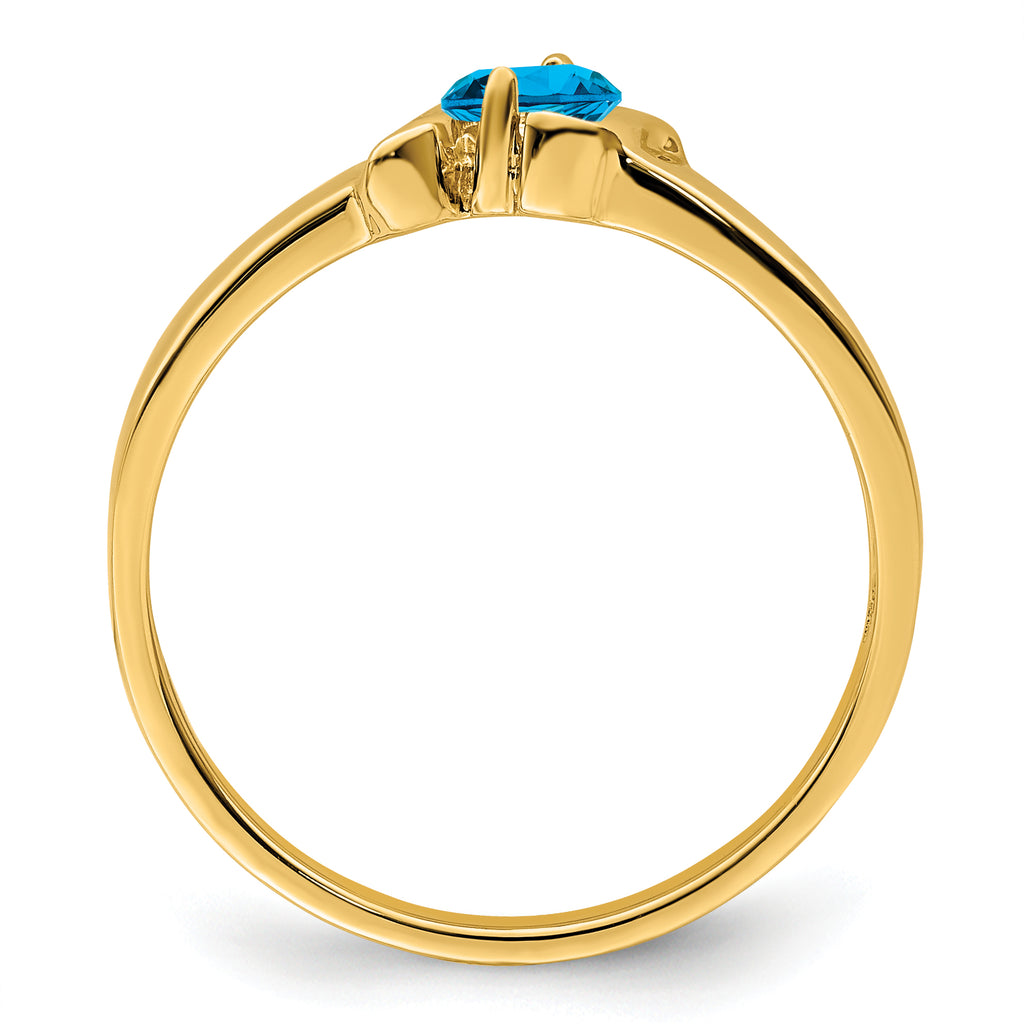 14k Genuine 1 Stone Mother's Ring - 7 / Genuine