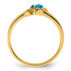 14k Genuine 1 Stone Mother's Ring - 7 / Genuine