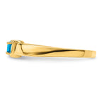 14k Genuine 1 Stone Mother's Ring - 7 / Genuine
