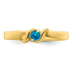 14k Genuine 1 Stone Mother's Ring - 7 / Genuine