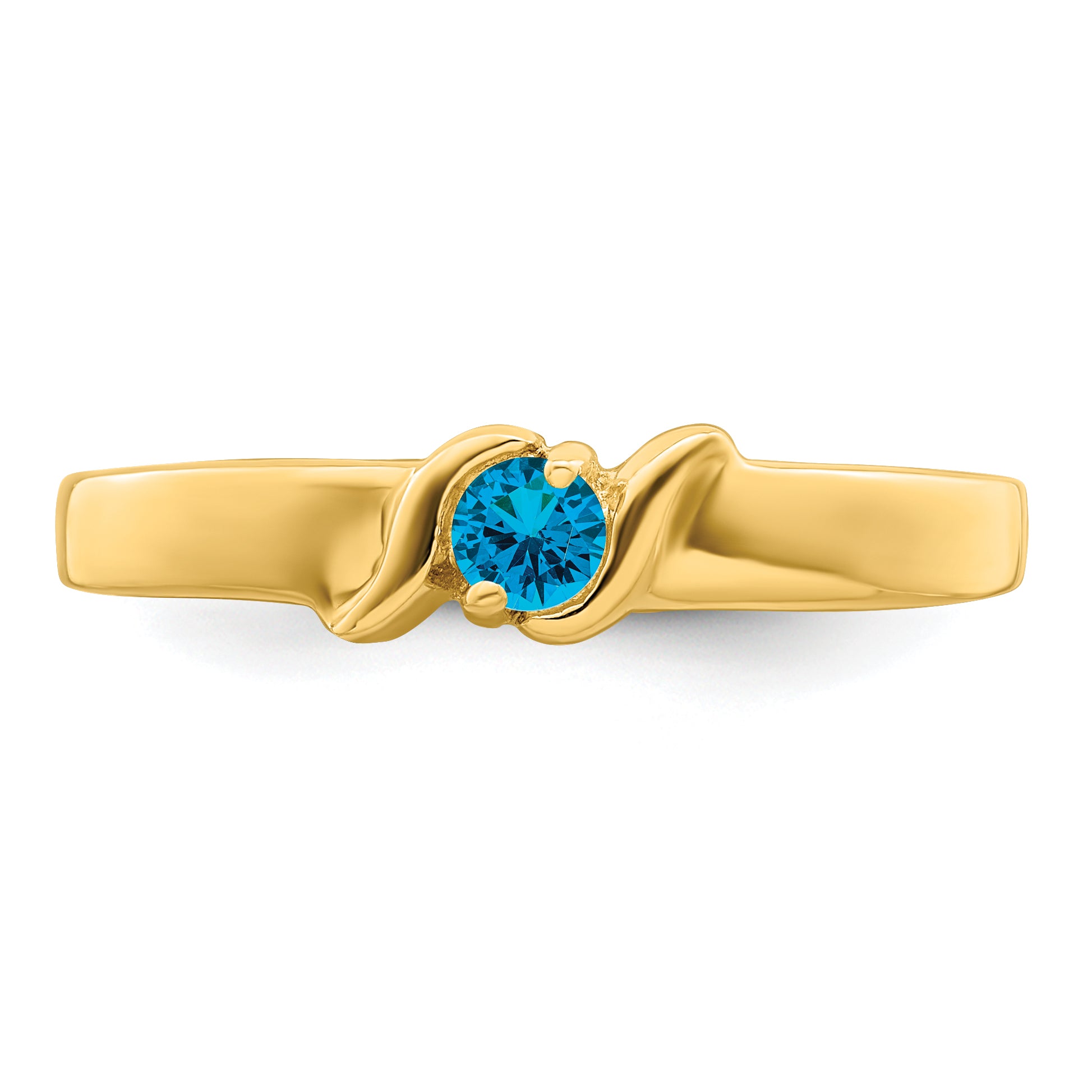 14k Genuine 1 Stone Mother's Ring - 7 / Genuine