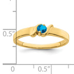 14k Genuine 1 Stone Mother's Ring - 7 / Genuine
