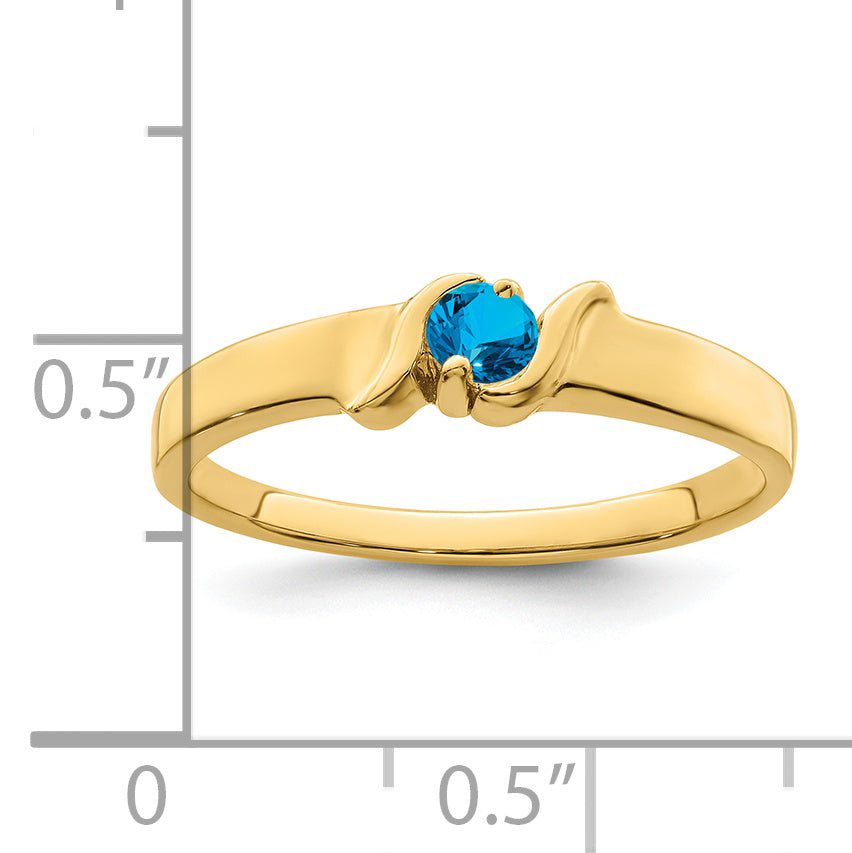 14k Genuine 1 Stone Mother's Ring - 7 / Genuine