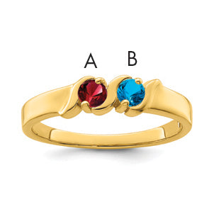 14k Synthetic Family Jewelry Ring Main image