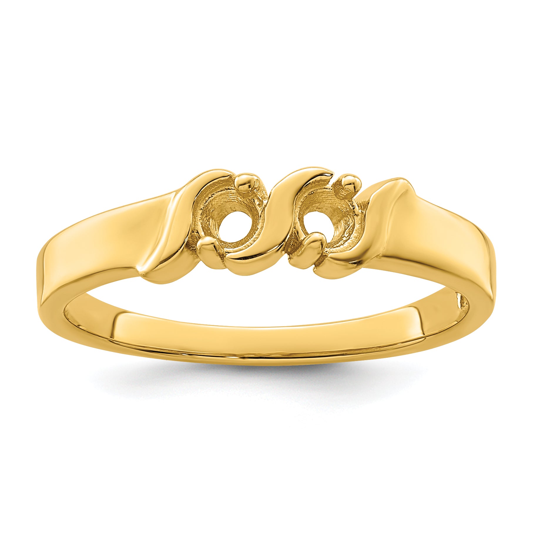 14k Genuine 2 Stone Mother's Ring - 7 / Genuine