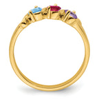 14k Genuine 3 Stone Mother's Ring - 7 / Genuine