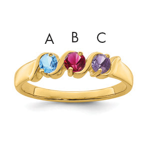 14k Synthetic Family Jewelry Ring Main image