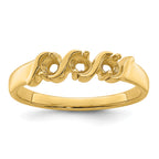 14k Genuine 3 Stone Mother's Ring - 7 / Genuine