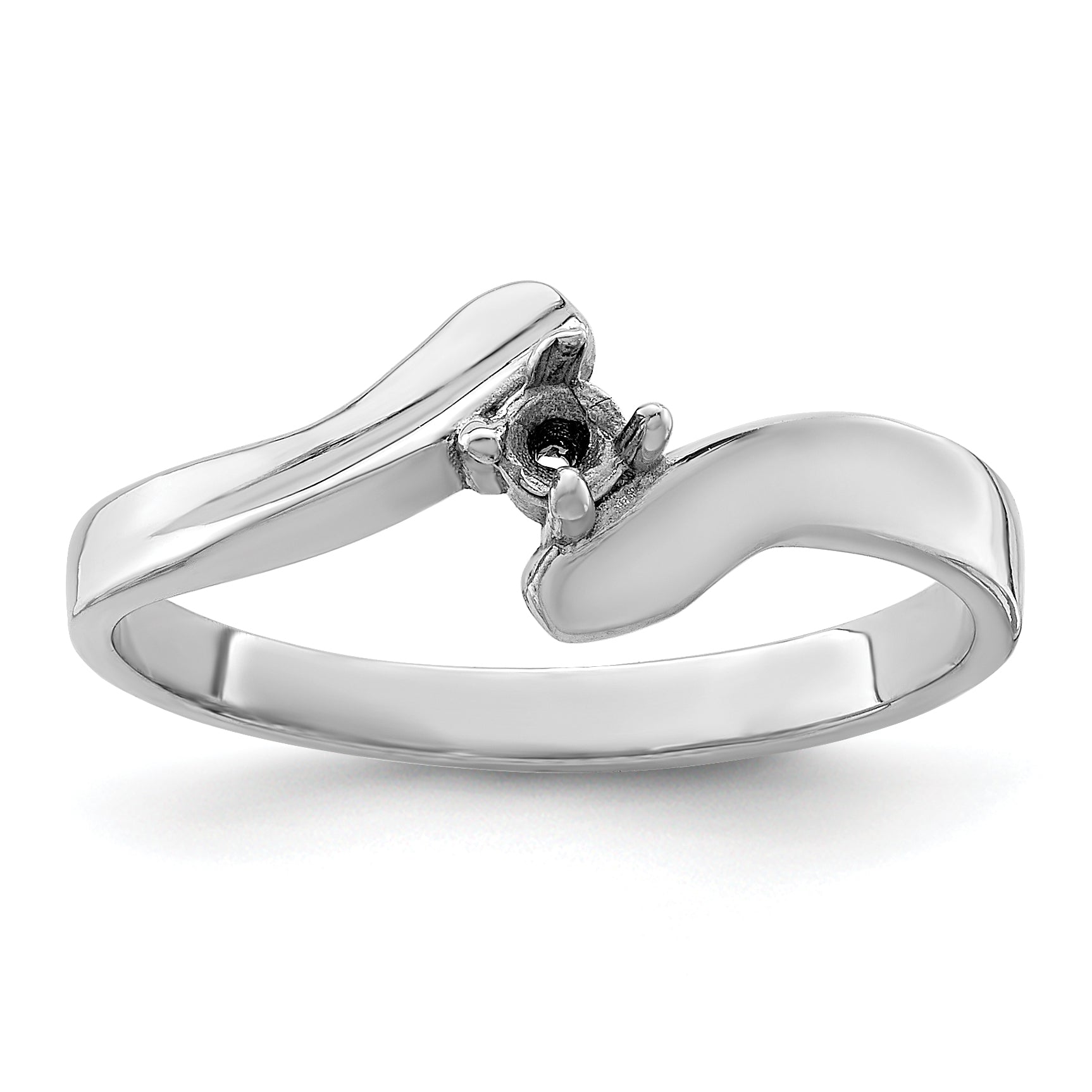 14k White Gold Synthetic Family Jewelry Ring