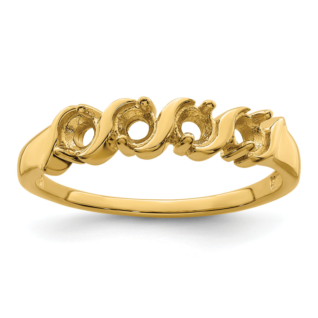 14k Genuine 4 Stone Mother's Ring - 7 / Genuine