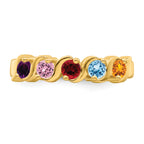 14k Genuine 5 Stone Mother's Ring - 7 / Genuine