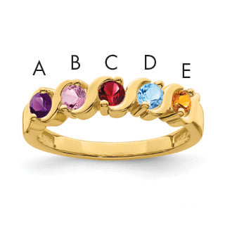 14k Synthetic Family Jewelry Ring Main image