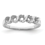 14k White Gold Genuine 5 Stone Mother's Ring - 7 / Genuine