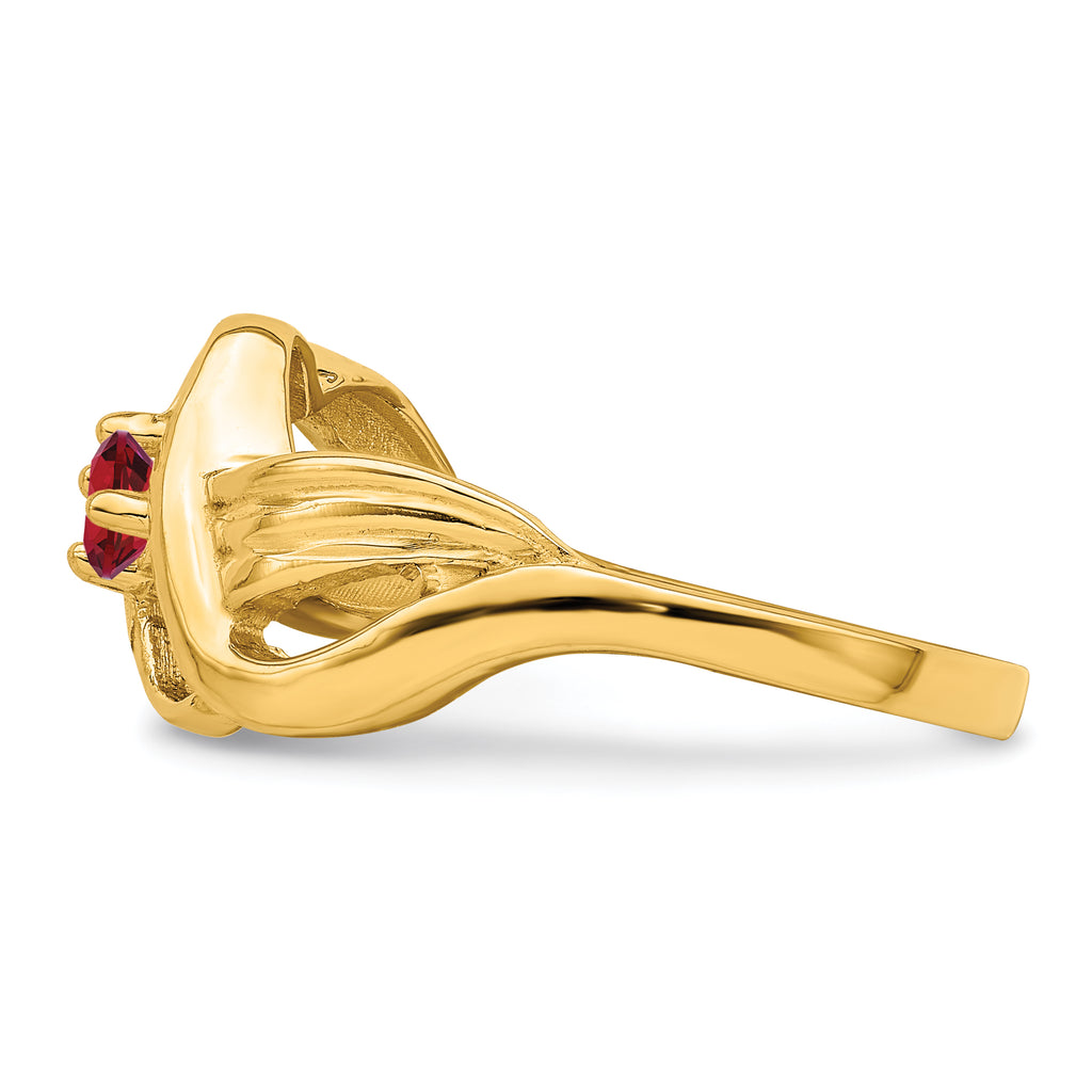 14k Genuine 1 Stone Mother's Ring - 7 / Genuine