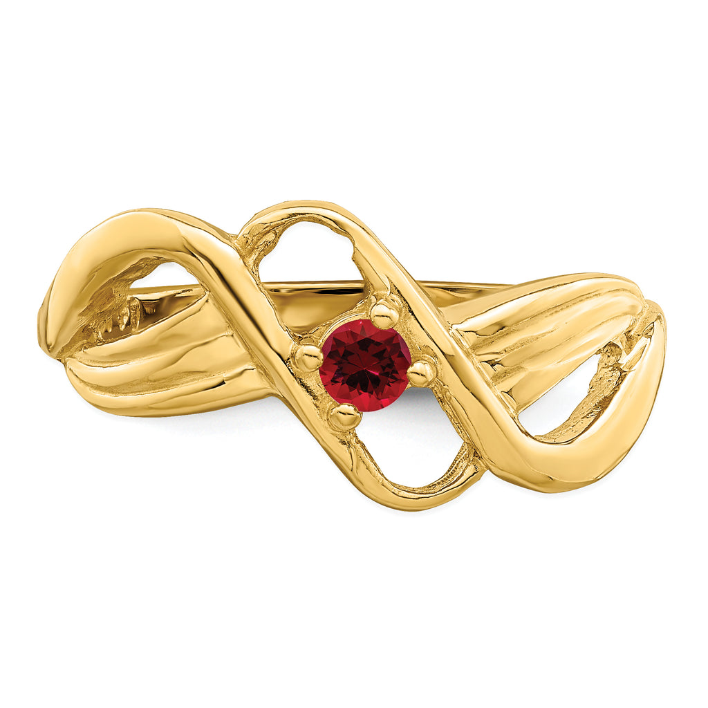 14k Genuine 1 Stone Mother's Ring - 7 / Genuine