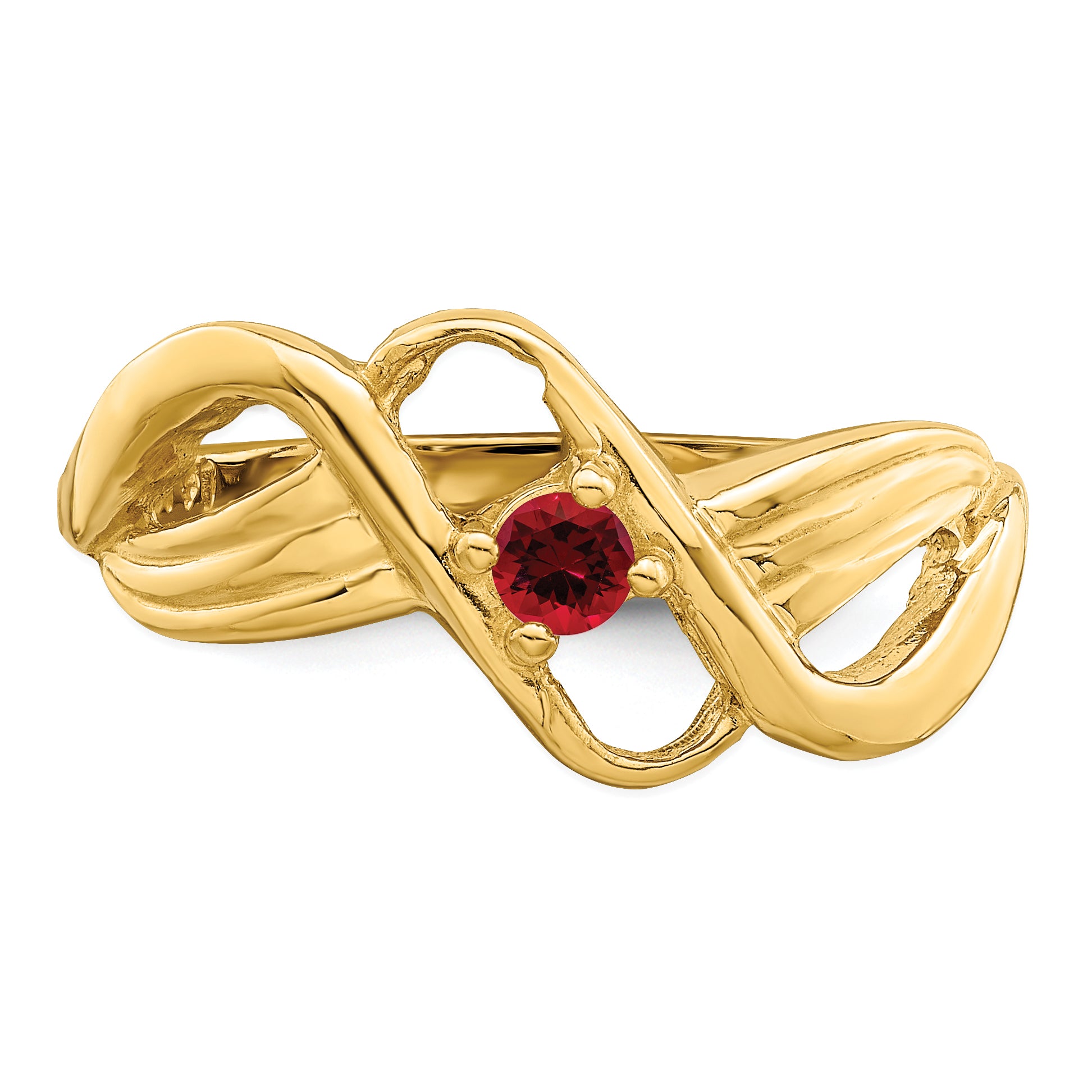 14k Genuine 1 Stone Mother's Ring - 7 / Genuine