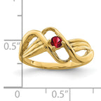 14k Genuine 1 Stone Mother's Ring - 7 / Genuine