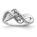 14k White Gold Family Jewelry Ring - 7 / Genuine