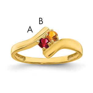 14k Synthetic Family Jewelry Ring