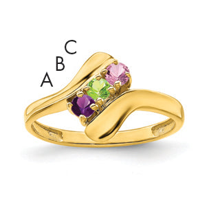 14k Synthetic Family Jewelry Ring Main image