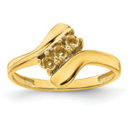 14k Genuine 3 Stone Mother's Ring - 7 / Genuine