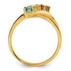 14k Genuine 4 Stone Mother's Ring - 7 / Genuine