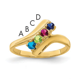 14k Synthetic Family Jewelry Ring Main image