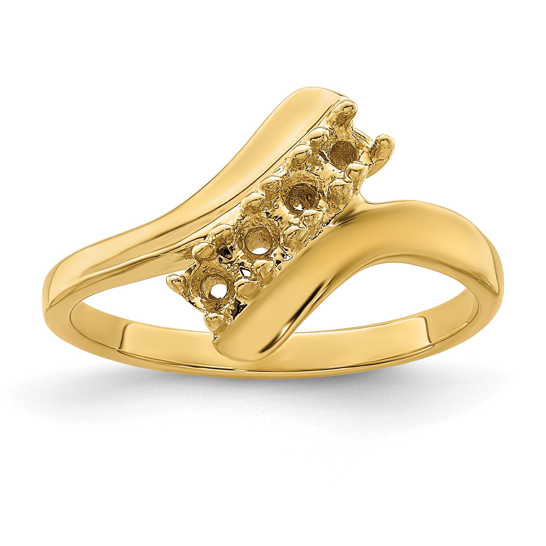 14k Genuine 4 Stone Mother's Ring - 7 / Genuine