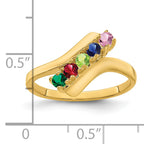 14k Genuine 5 Stone Mother's Ring - 7 / Genuine