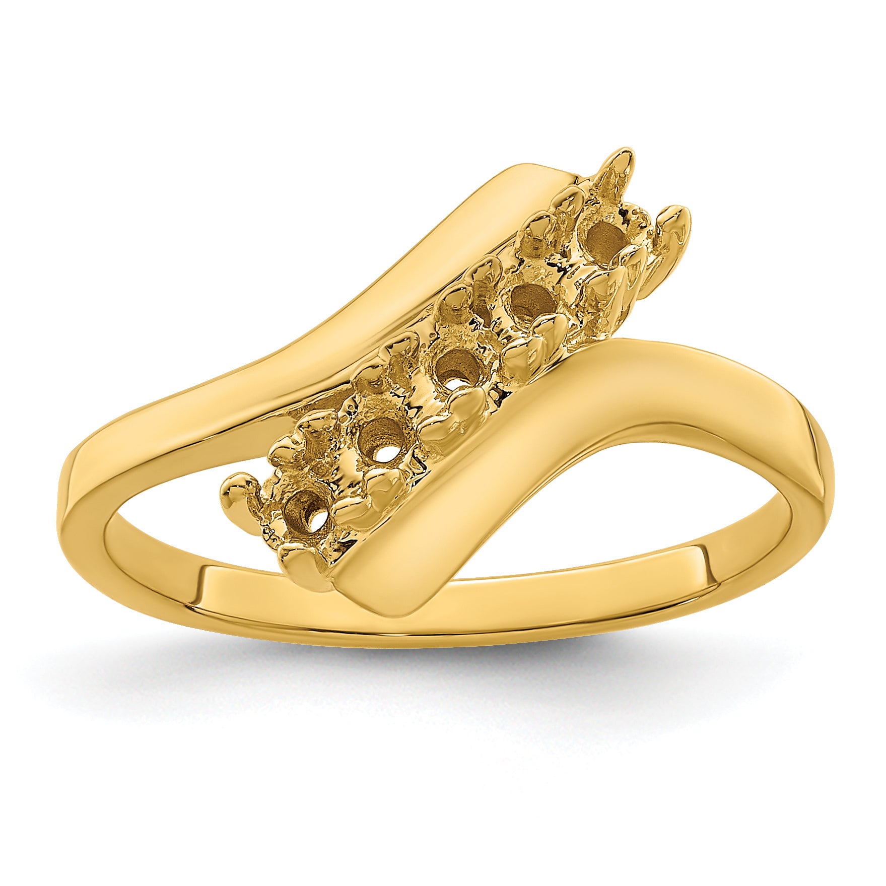 14k Genuine 5 Stone Mother's Ring - 7 / Genuine
