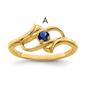 14k Synthetic Family Jewelry Ring