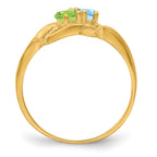 14k Genuine 2 Stone Mother's Ring - 7 / Genuine