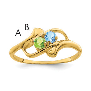 14k Synthetic Family Jewelry Ring