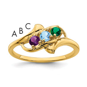 14k Synthetic Family Jewelry Ring Main image