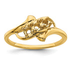 14k Genuine 3 Stone Mother's Ring - 7 / Genuine