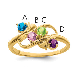 14k Synthetic Family Jewelry Ring Main image