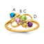 14k Synthetic Family Jewelry Ring