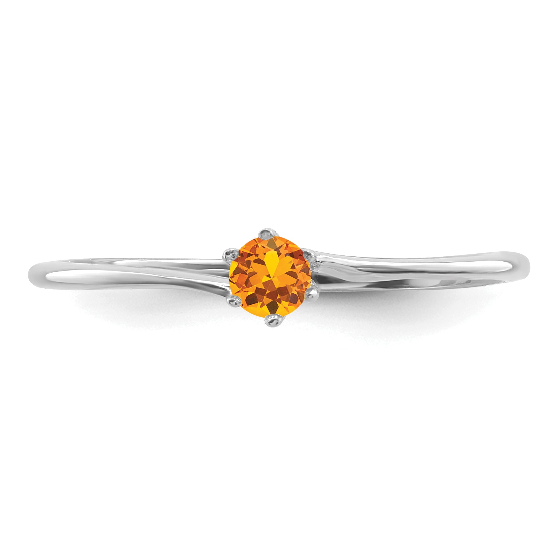 14k White Gold Family Jewelry Ring - 7 / Genuine