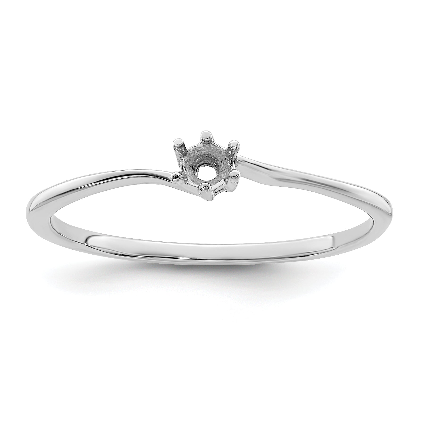 14k White Gold Family Jewelry Ring - 7 / Genuine
